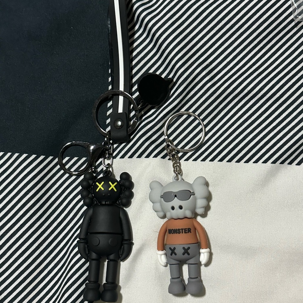 KAWS Black and Gray Keychain Pack